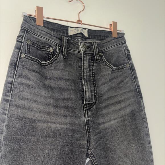 Free People Flare Wide Jeans Gray Size 26 Boho Indie Hippy Comfy Stretchy Curvy - Picture 2 of 11